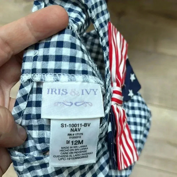 NWT IRIS & IVY 4th of july (fourth of july) romper one piece America Sz 12M - Picture 5 of 6